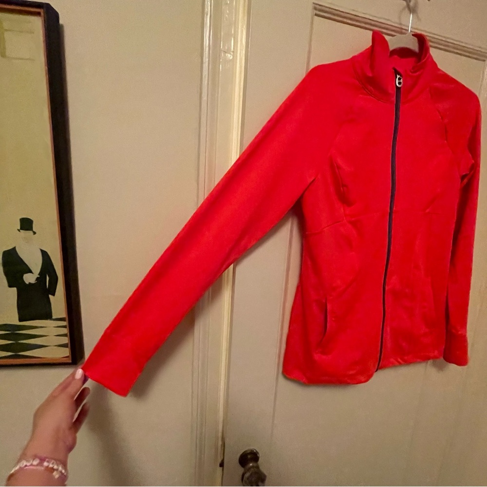 Under Armour Women's UA Meridian Jacket - bright coral orange - size Medium - Picture 4 of 11